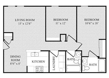  Floor Plan Two Bedroom