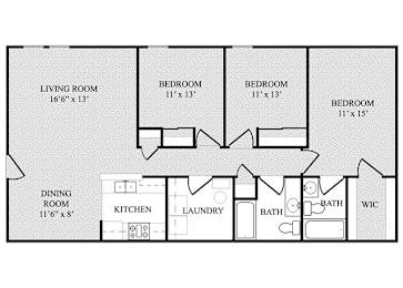  Floor Plan Three Bedroom