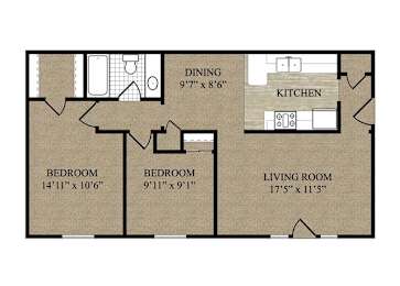  Floor Plan Two Bedroom