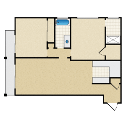  Floor Plan 2BR 2BA - FLOOR PLAN B - 972 HILGARD