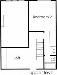  Floor Plan 2BR 2BA LOFT - FLOOR PLAN H - 972 HILGARD