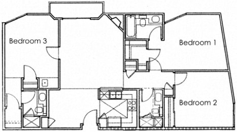  Floor Plan 3BR 3BA - FLOOR PLAN B - 10930 ASHTON
