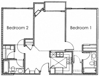  Floor Plan 2BR 2BA - FLOOR PLAN A - 10930 ASHTON