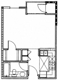  Floor Plan SINGLE 1BA - FLOOR PLAN B - 10930 ASHTON