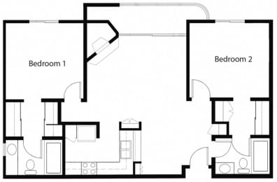 2 bed 2 bath A at Midvale Towers Apartments Westwood, Los Angeles, California