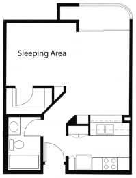 Studio 1 bath at Midvale Towers Apartments Westwood, California 90024