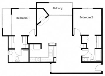 1 bed 1 bath E at Midvale Towers Apartments Westwood, Los Angeles, CA