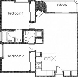 2 bed 2 bath B at Midvale Court Apartments Westwood, California 90024