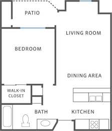  Floor Plan 1Bed1Bath