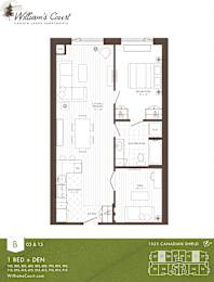 Willam's Court B - 1 Bedroom + Den