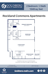  Floor Plan Two Bedroom 1 Bath