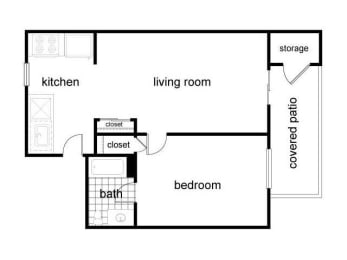  Floor Plan 1 Bedroom