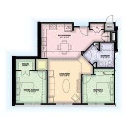  Floor Plan Garman House 2 Bedroom - Unit Type 2