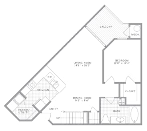 A3 Loft Floor Plan at AVE Union, Union