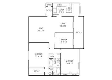 Cypress 2 Bed | 2 Bath | 1432 Sq.Ft. at Park Villas, Fort Worth, 76116