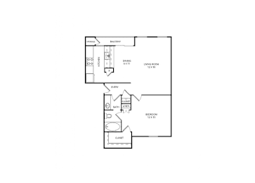 Buckingham 1 Bed | 1 Bath | 746 Sq. Ft. at Country Square, Carrollton, Texas