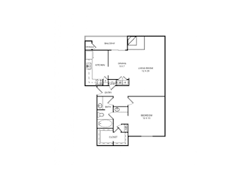 Williamsburg 1 Bed | 1 Bath | 810 Sq. Ft. at Country Square, Texas
