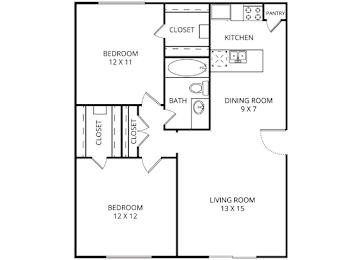 Cabo San Lucas 2 Bed | 1 Bath | 840 Sq.Ft at Parkwood, Irving, Texas