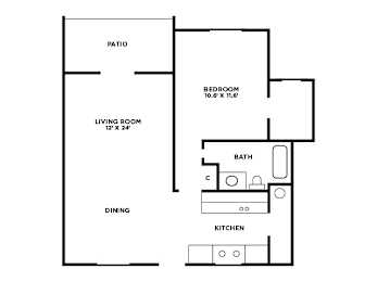  Floor Plan One Bedroom Floor Plan