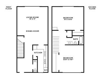  Floor Plan Two Bedroom Floor Plan B