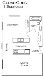 Cedar Crest Floor Plan, Bloomington, Minnesota