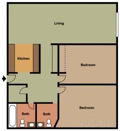 Silver Bell Apartments floorplan, Eagan, Minnesota