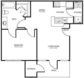 A1 Floor Plan at Stoneleigh on Spring Creek, Garland, TX, 75044