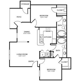 D1 Floor Plan at Stoneleigh on Spring Creek, Garland, TX