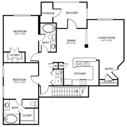 D3 Floor Plan at Stoneleigh on Spring Creek, Garland, Texas