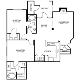 D6 Floor Plan at Stoneleigh on Spring Creek, Texas, 75044