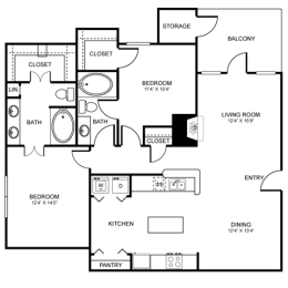 D7 Floor Plan at Stoneleigh on Spring Creek, Garland, TX, 75044