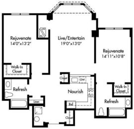 D3 Floor Plan at HighPoint, Massachusetts, 02169