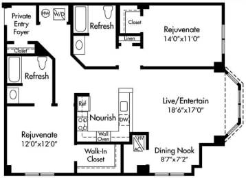 D4 ADA Floor Plan at HighPoint, Quincy, MA, 02169