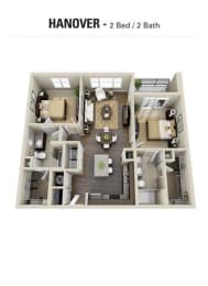Hanover Floor Plan at Berkshire Village District, North Carolina