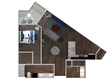 1 bed 1 bath G at The Royale at CityPlace, Overland Park, KS