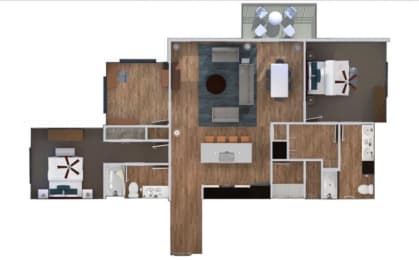 2 bed 2 bath G at The Royale at CityPlace, Overland Park