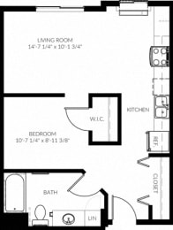 The Madison Studios 1 br apartment