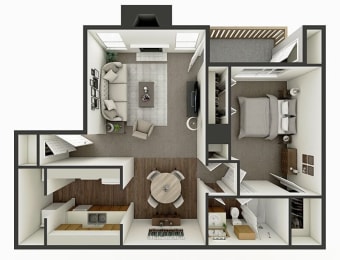 1 bedroom apartment floor plan