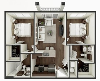 2 bedroom apartment floor plan