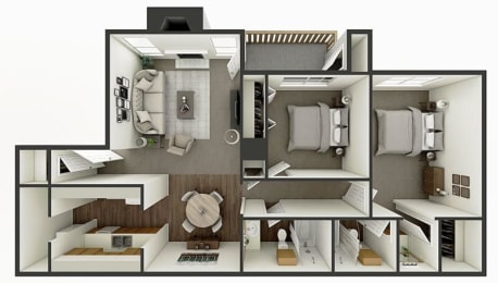 2 bedroom apartment floor plan