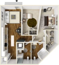 Floor Plan  Two bedroom two bath floor plan