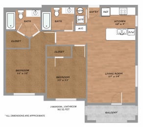 P2-Amber-Floorplan at Urban Square, Denton, TX, 76210