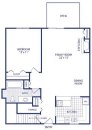  Floor Plan One Bedroom