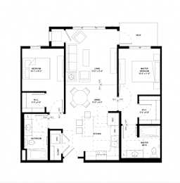 Compass Pointe Apartments in New Hope MN C2_1029 sf