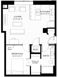 1G Floor plan at Custom House, St. Paul, 55101
