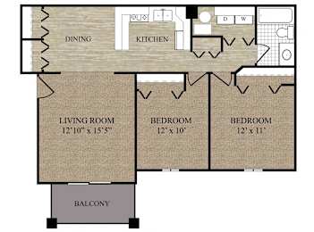  Floor Plan Two Bedroom