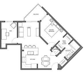 1 bed, 1 bath, luxury suites with dens and balcony views at Airdrie Place in Airdrie, AB