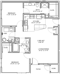  Floor Plan Two Bedroom