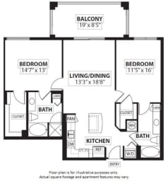 Floorplan at Windsor at Doral,4401 NW 87th Avenue, 33178