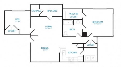 1 bedroom den